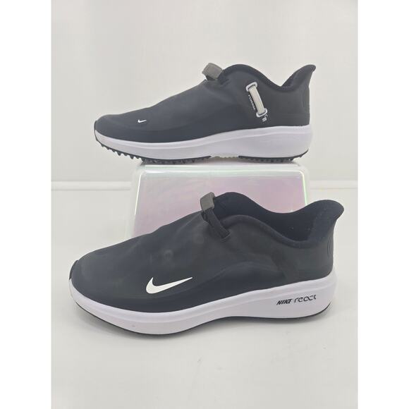 Nike React Ace Tour Golf Sneakers Size 7.5 Black White CW3096-001 - Picture 1 of 8